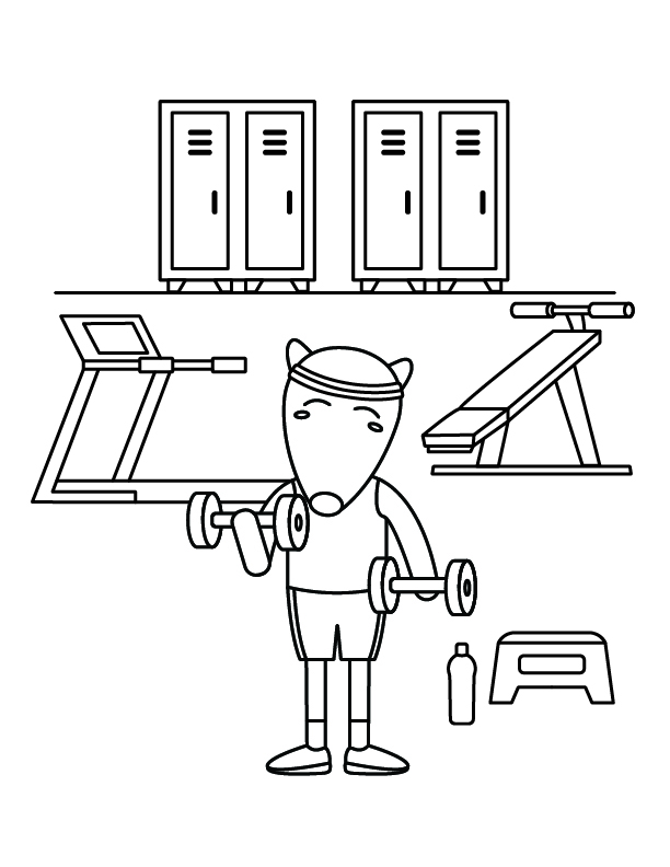 Anteater Working Out at the Gym