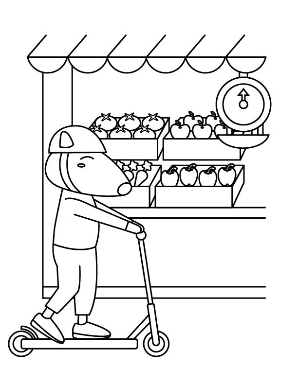 Anteater Scootering at the Fresh Hub